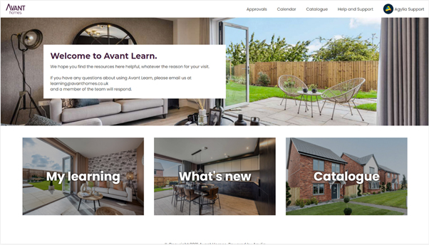 Avant Homes Learner Portal