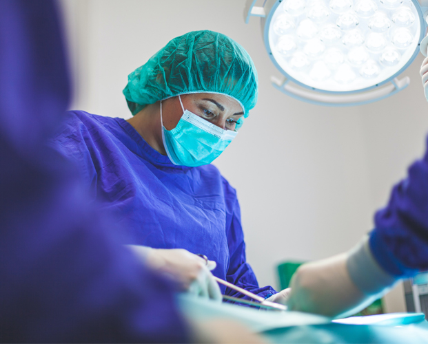 Female doctor in the operation room