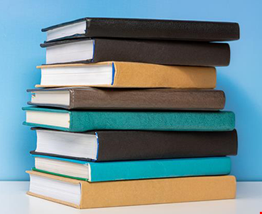 Composition with vintage old hardback books