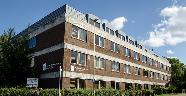 Exterior of Basingstoke and Deane Council offices in Hampshire