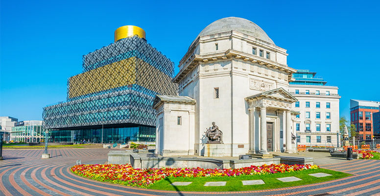 Hall of memory of birmingham and baskerville house England