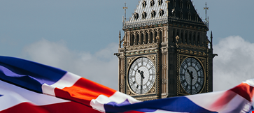 United Kingdom flag big ben London