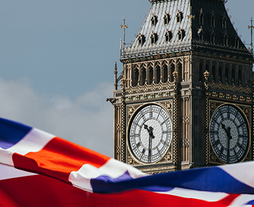 United Kingdom flag big ben London