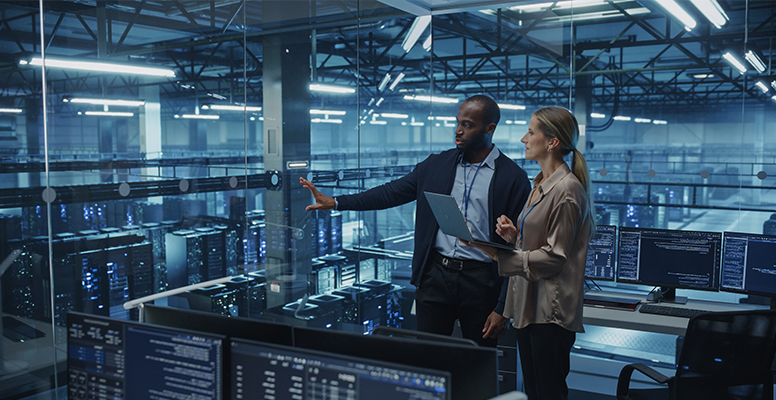 Working Together in a High-Tech Data Center, 