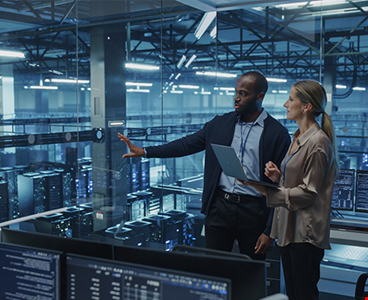 Working Together in a High-Tech Data Center, 