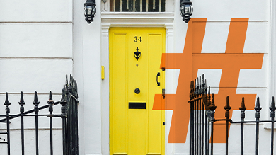 New yellow door