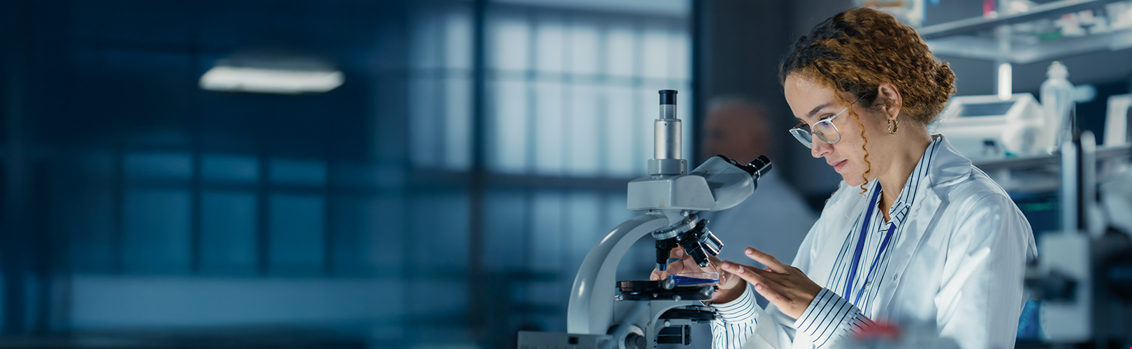 Lab technician working in laboratory