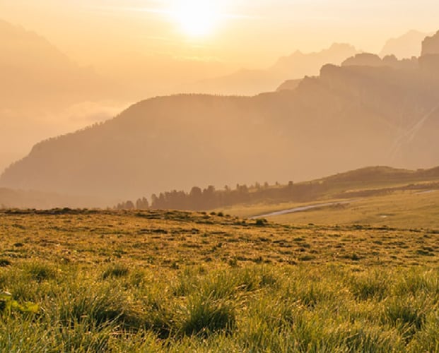 Sunshine in the mountains