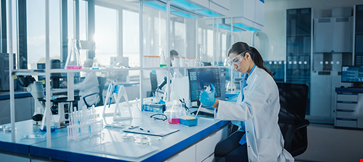 Modern Medical Research Laboratory: Team of Scientists
